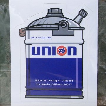 ユニオン76オールドガロン缶 ステッカーシール　アメリカン雑貨画像