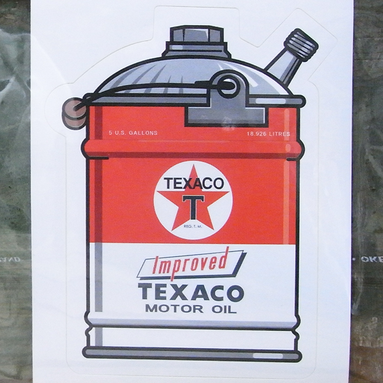 テキサコ オールドガロン缶 ステッカーシール　アメリカン雑貨画像