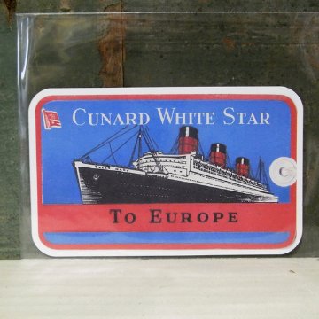 SHIP TO EUROPE トラベル ステッカー ウォールステッカー アメリカン雑貨画像