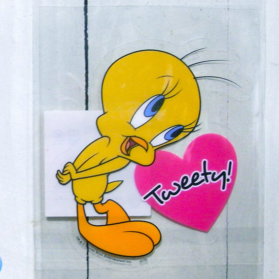 トゥイーティ クリアステッカー  ルーニーテューンズ 　ステッカー シール アメリカン雑貨の画像
