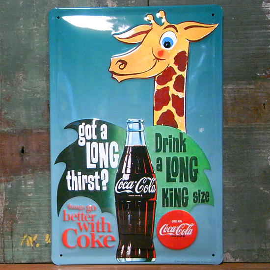  コカ・コーラ 3Dエンボス看板　ティンサイン　コークサイン看板　アメリカン雑貨画像