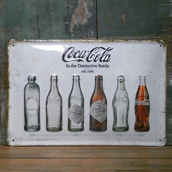  コカ・コーラ 3Dエンボス看板　ティンサイン　コークサイン看板　アメリカン雑貨の画像