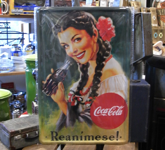  コカ・コーラ A4サイズ看板　ティンサイン　コークサイン看板　アメリカン雑貨の画像