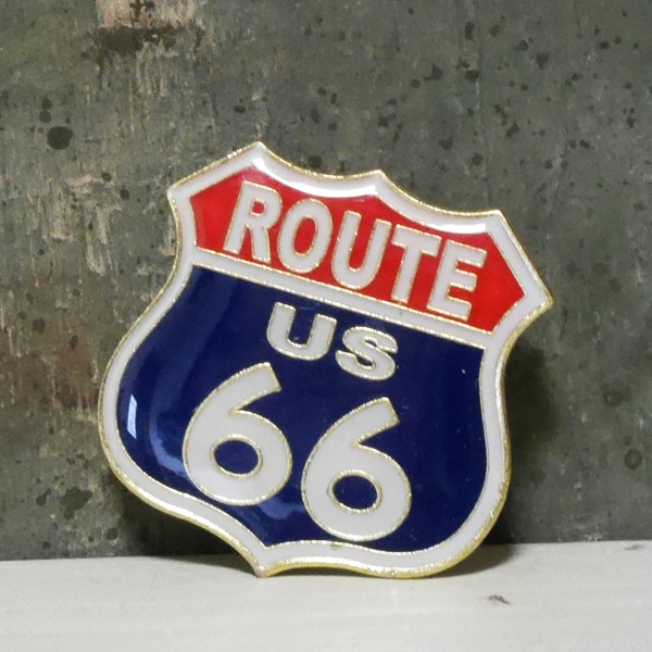 ルート66ピンズ　USピンバッジ　ROUTE66　アメリカン雑貨画像