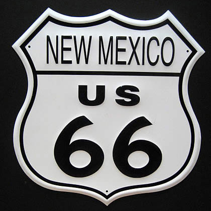  ルート66プレート ニューメキシコブリキ看板　ティンサイン　アメリカン雑貨画像