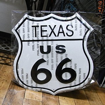  ルート66プレート テキサスブリキ看板　ティンサイン　アメリカン雑貨画像