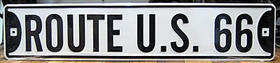  ルート66プレート ストリート看板　ティンサイン　アメリカン雑貨の画像