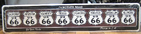 ルート66プレート マザーロード看板　ティンサイン　アメリカン雑貨の画像
