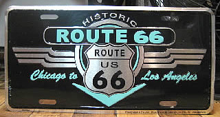  ルート66ライセンスプレート　ナンバープレートサイズ　ティンサイン　アメリカン雑貨の画像