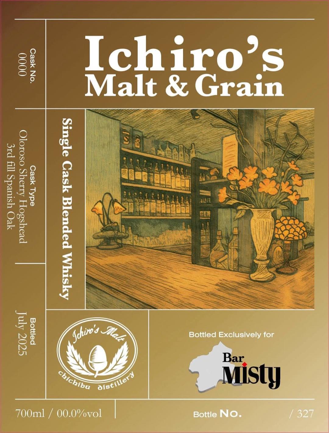 イチロースモルト みやのかわナイトバザール30周年ボトル No.00/236本