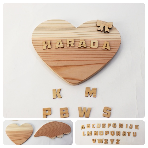 ネームプレートセット　アルファベット８文字つきの画像