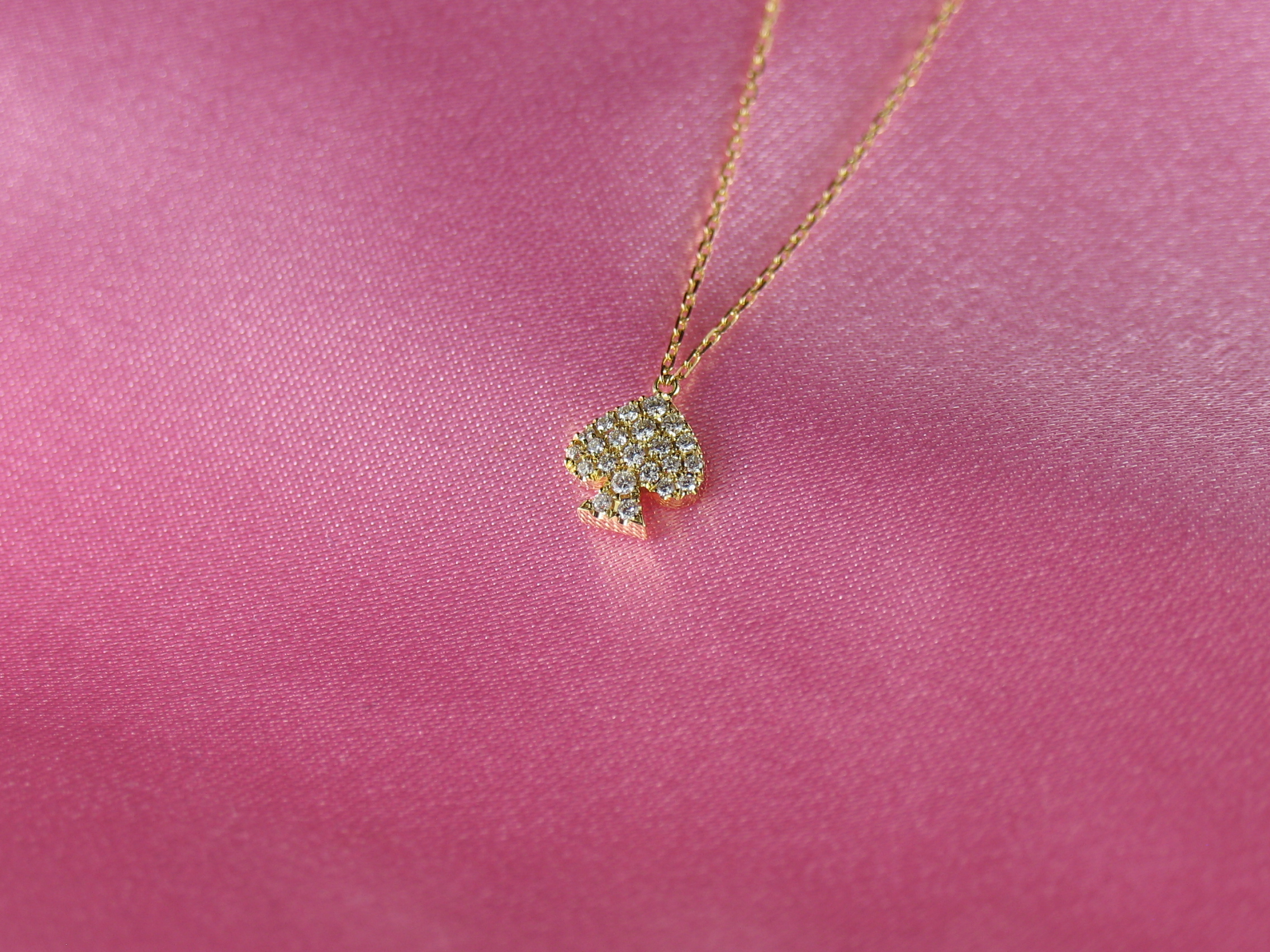 spadepave necklace k18yg/diamond(スペードパヴェ ネックレス k18イエローゴールド/ダイア)の画像