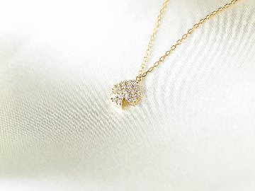 spadepave necklace k18yg/diamond(スペードパヴェ ネックレス k18イエローゴールド/ダイア)の画像