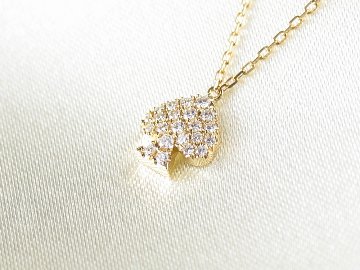 spadepave necklace k18yg/diamond(スペードパヴェ ネックレス k18イエローゴールド/ダイア)の画像