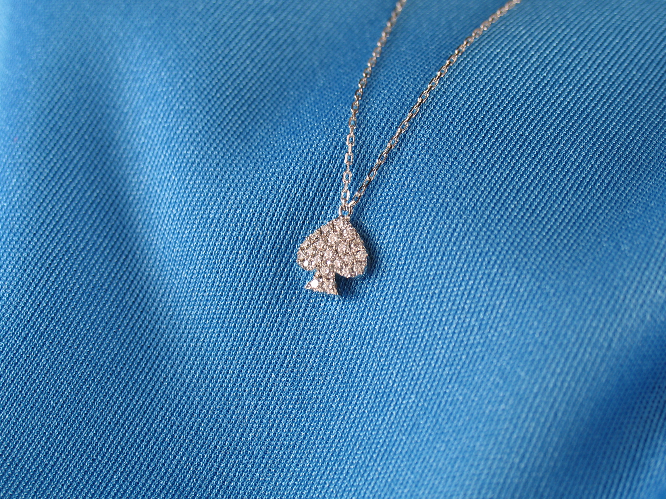 spadepave necklace k18wg/diamond(スペードパヴェ ネックレス k18ホワイトゴールド/ダイア)の画像