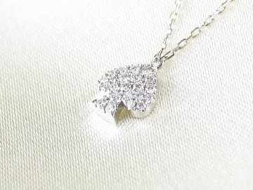 spadepave necklace k18wg/diamond(スペードパヴェ ネックレス k18ホワイトゴールド/ダイア)の画像