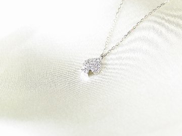 spadepave necklace k18wg/diamond(スペードパヴェ ネックレス k18ホワイトゴールド/ダイア)の画像