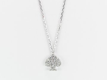 spadepave necklace k18wg/diamond(スペードパヴェ ネックレス k18ホワイトゴールド/ダイア)の画像