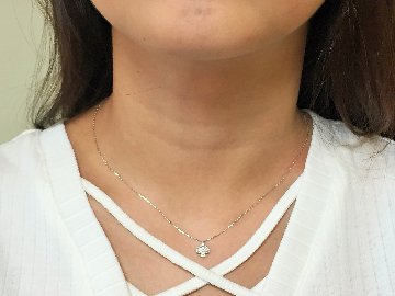 spadepave necklace k18wg/diamond(スペードパヴェ ネックレス k18ホワイトゴールド/ダイア)の画像