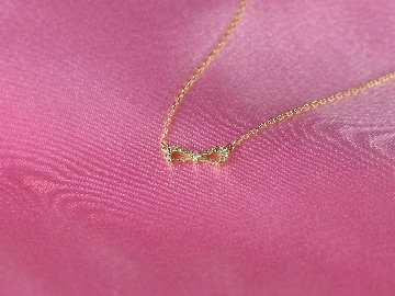 petitribbon necklace k18yg/diamond(ペティリボン ネックレス k18イエローゴールド/ダイア)の画像