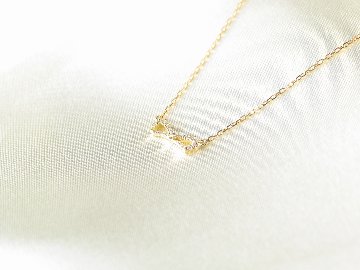 petitribbon necklace k18yg/diamond(ペティリボン ネックレス k18イエローゴールド/ダイア)の画像