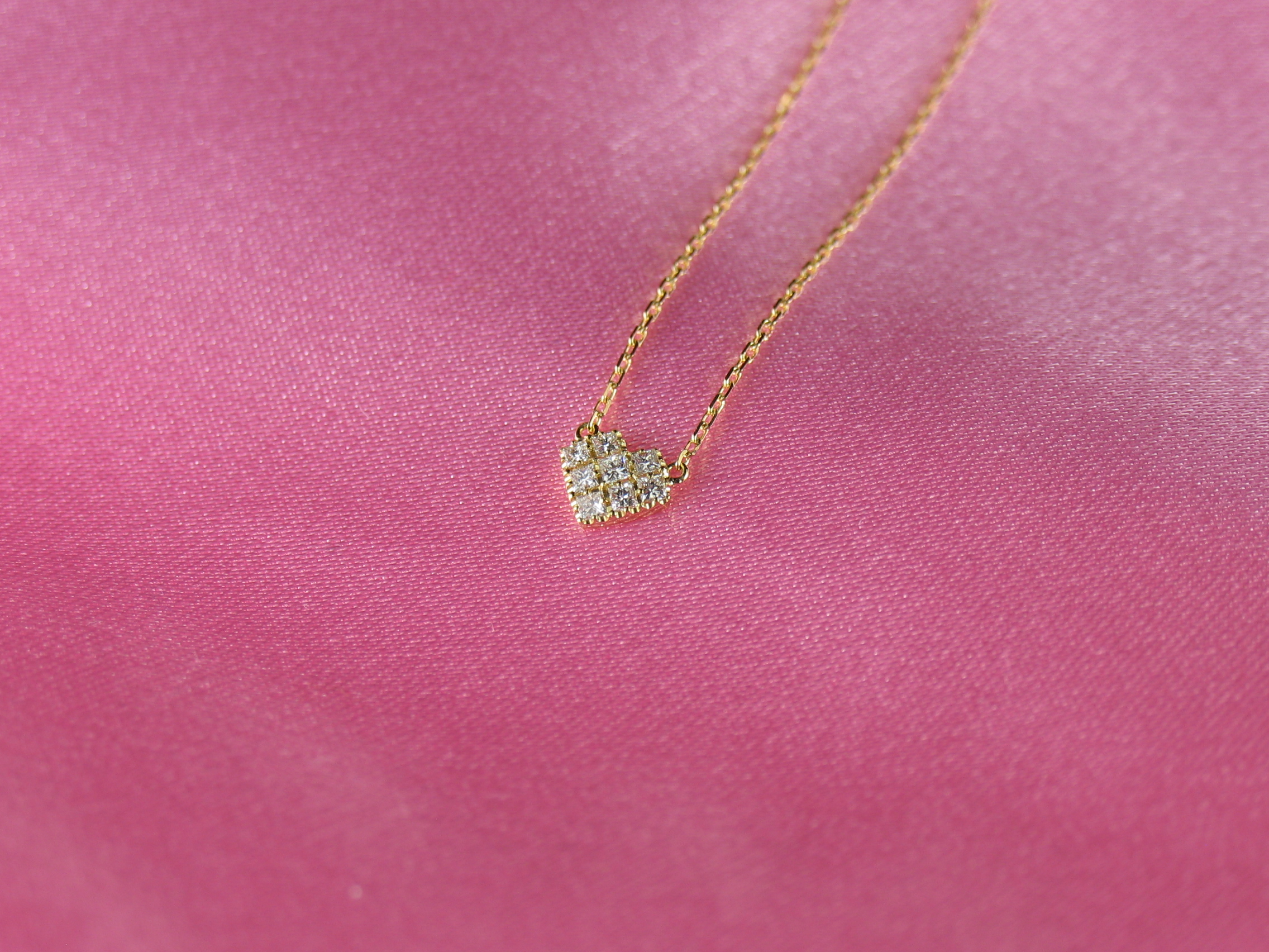 princesspaveheart necklace k18yg/diamond(プリンセスパヴェハート ネックレス k18イエローゴールド/ダイア)の画像