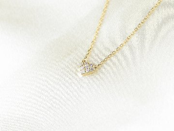 princesspaveheart necklace k18yg/diamond(プリンセスパヴェハート ネックレス k18イエローゴールド/ダイア)の画像