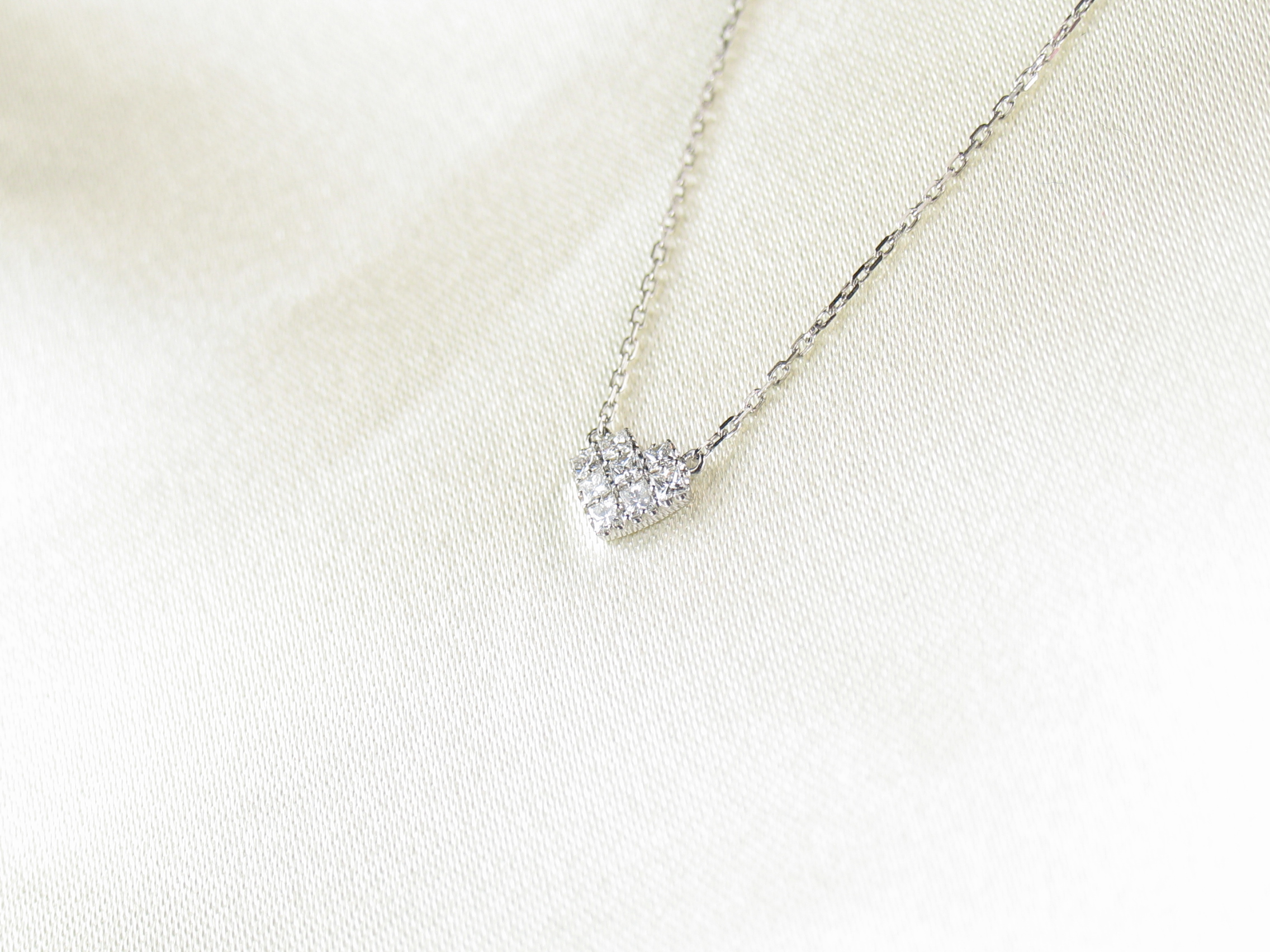 princesspaveheart necklace pt/diamond(プリンセスパヴェハート ネックレス プラチナ/ダイア)の画像