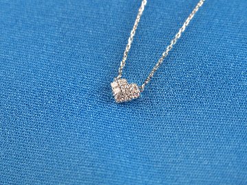 princesspaveheart necklace pt/diamond(プリンセスパヴェハート ネックレス プラチナ/ダイア)の画像