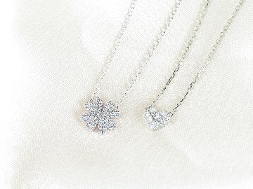 princesspaveheart necklace pt/diamond(プリンセスパヴェハート ネックレス プラチナ/ダイア)の画像