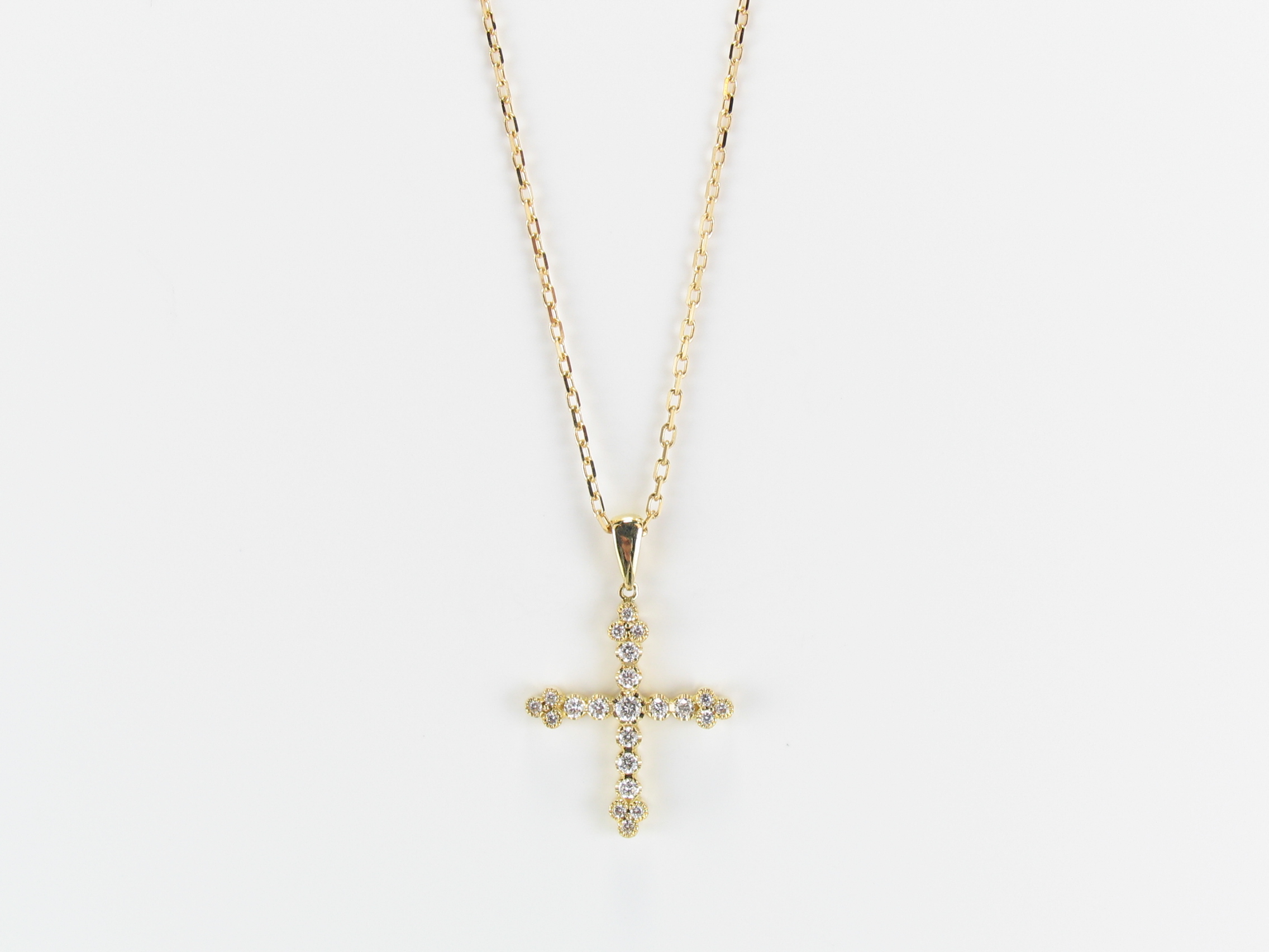 sexyround D cross necklace k18yg/diamond(セクシーラウンド D クロス ネックレス k18イエローゴールド/ダイア)の画像