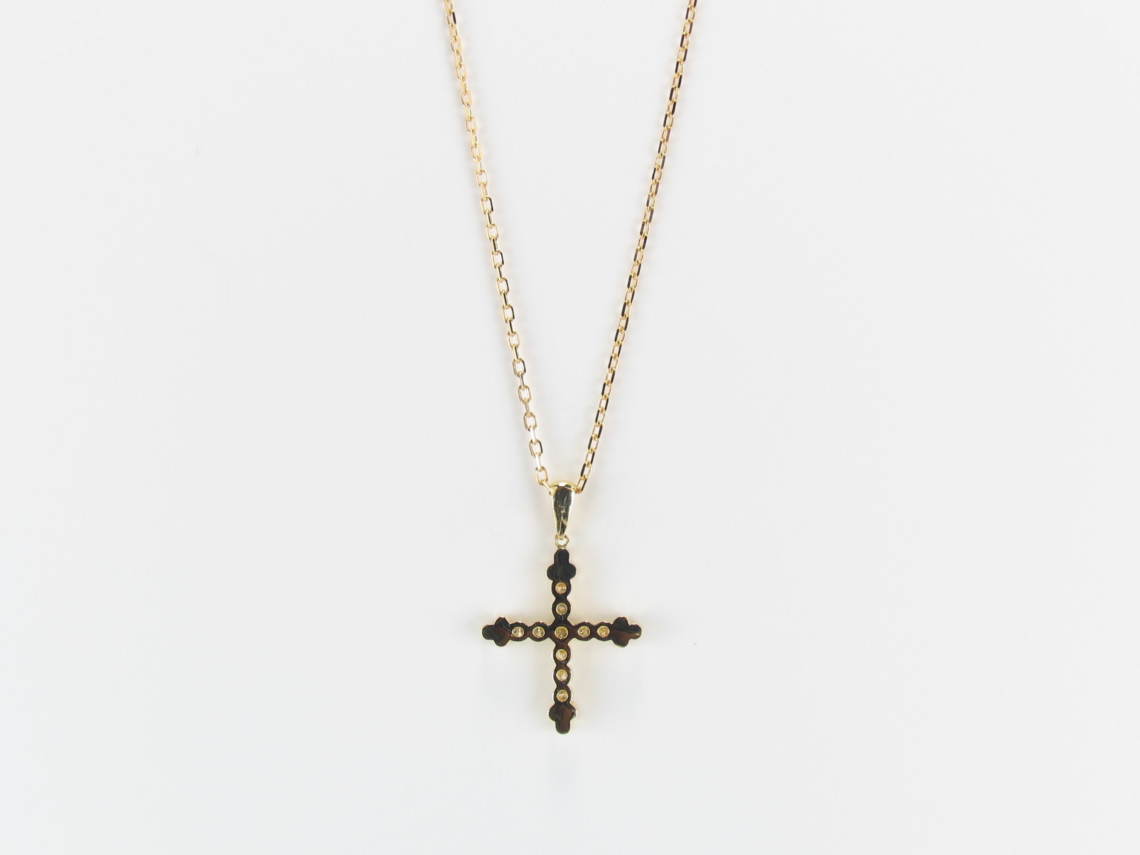 sexyround D cross necklace k18yg/diamond(セクシーラウンド D クロス ネックレス k18イエローゴールド/ダイア)の画像