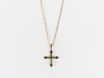 sexyround D cross necklace k18yg/diamond(セクシーラウンド D クロス ネックレス k18イエローゴールド/ダイア)の画像