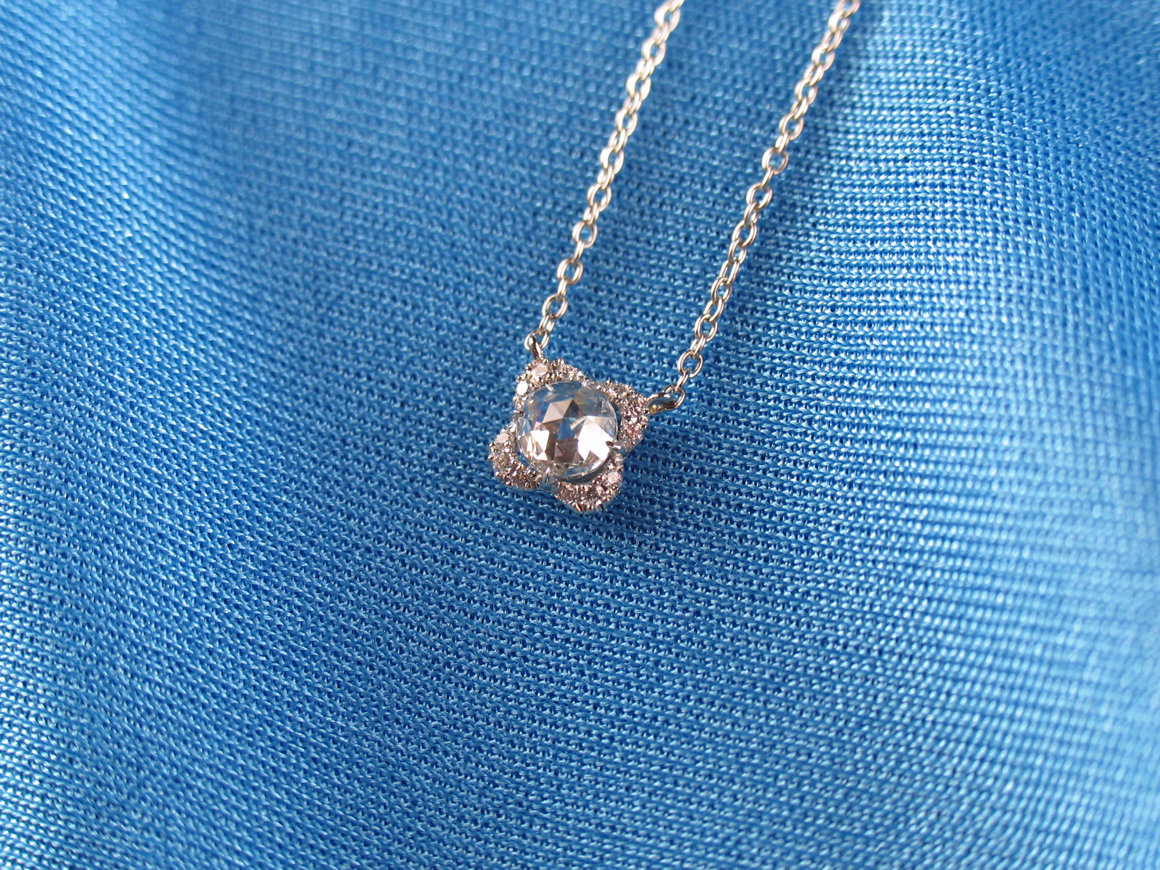 firstrose necklace pt/diamond(ファーストローズ ネックレス プラチナ/ダイア)の画像