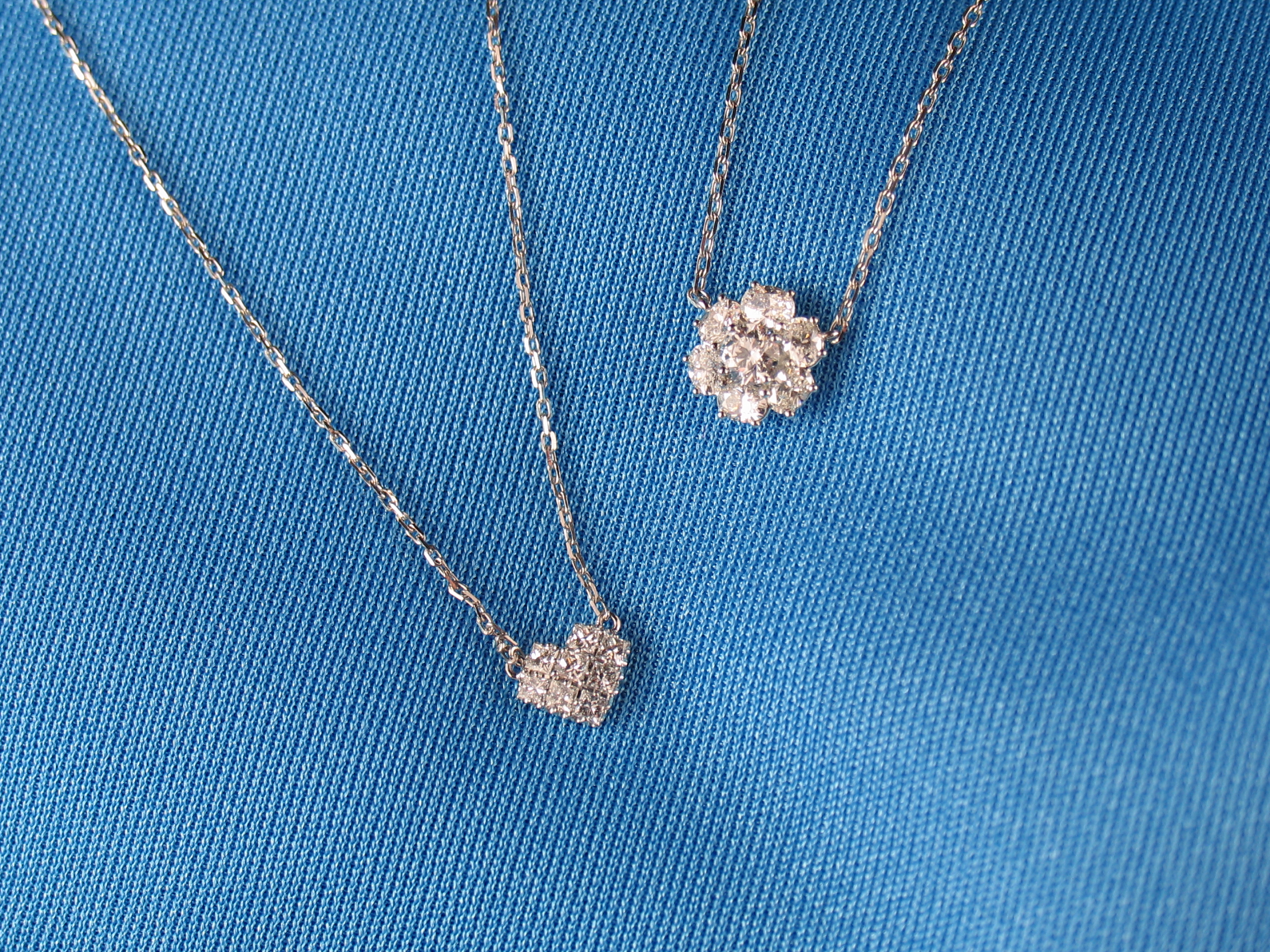 ovalbouquet necklace pt/diamond(オーバルブーケ ネックレス プラチナ/ダイア)の画像