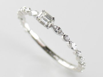 emeraldcutcandytiara ring pt/diamond(エメラルドカットキャンディティアラ リング プラチナ/ダイア)の画像