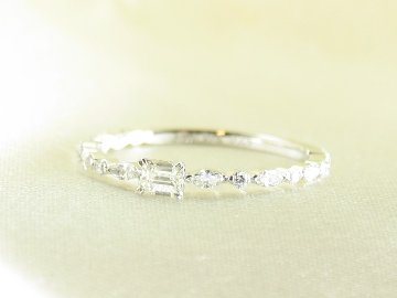 emeraldcutcandytiara ring pt/diamond(エメラルドカットキャンディティアラ リング プラチナ/ダイア)の画像