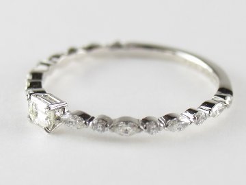 emeraldcutcandytiara ring pt/diamond(エメラルドカットキャンディティアラ リング プラチナ/ダイア)の画像