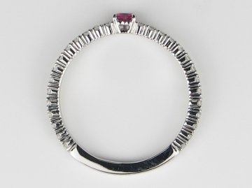 heartrubyvinesetting pinkyring pt/diamond&ruby(ハートルビーバインセッティング ピンキーリング プラチナ/ダイア&ルビー)の画像