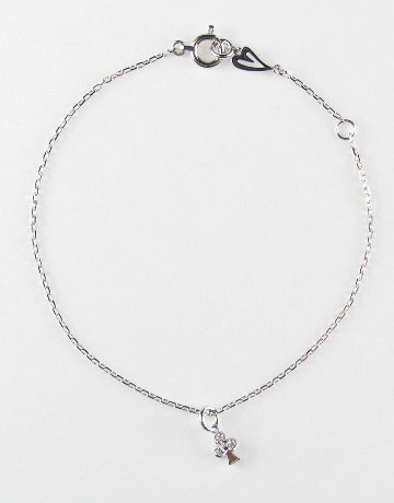 club D charm bracelet k18wg/diamond(クラブ D チャームブレスレット k18ホワイトゴールド/ダイア)の画像