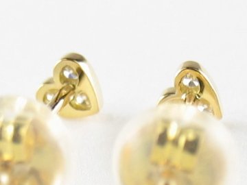 toranpu D heart pierce k18yg/diamond(トランプ D ハート ピアス k18イエローゴールド/ダイア)の画像