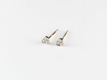 toranpu D heart pierce k18wg/diamond(トランプ D ハート ピアス k18ホワイトゴールド/ダイア)の画像