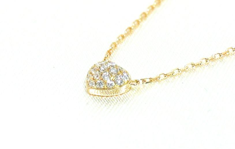 heartalive necklace k18yg/diamond(ハートアライブ ネックレス(両吊り) k18イエローゴールド/ダイア)の画像