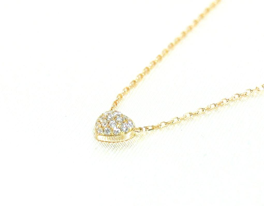 heartalive necklace k18yg/diamond(ハートアライブ ネックレス(両吊り) k18イエローゴールド/ダイア)の画像
