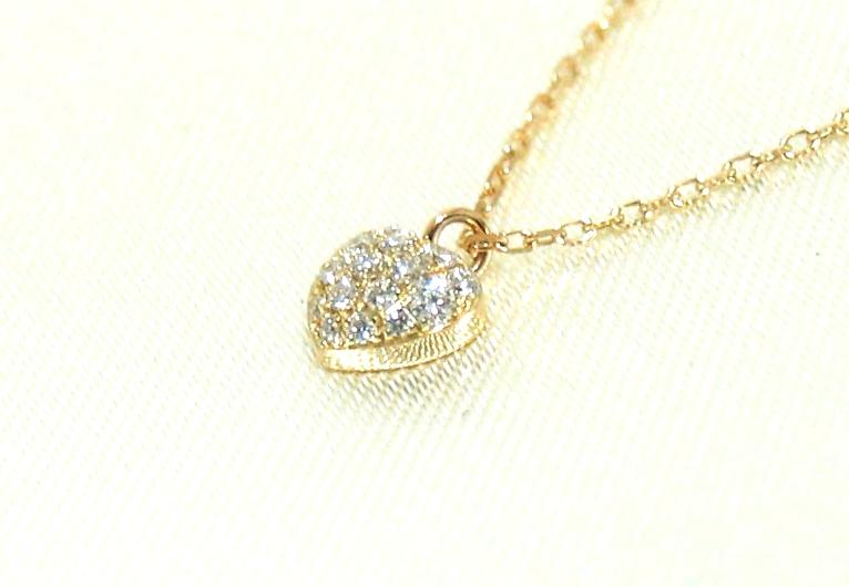 heartalive necklace k18yg/diamond(ハートアライブ ネックレス(バチカン吊り) k18イエローゴールド/ダイア)の画像