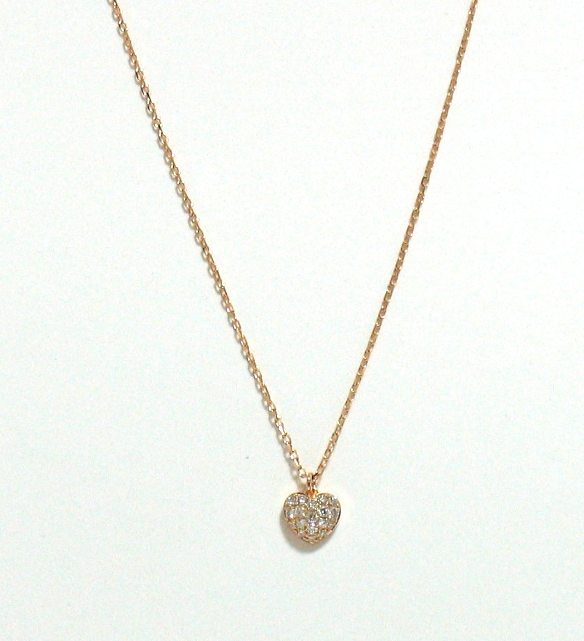 heartalive necklace k18yg/diamond(ハートアライブ ネックレス(バチカン吊り) k18イエローゴールド/ダイア)の画像