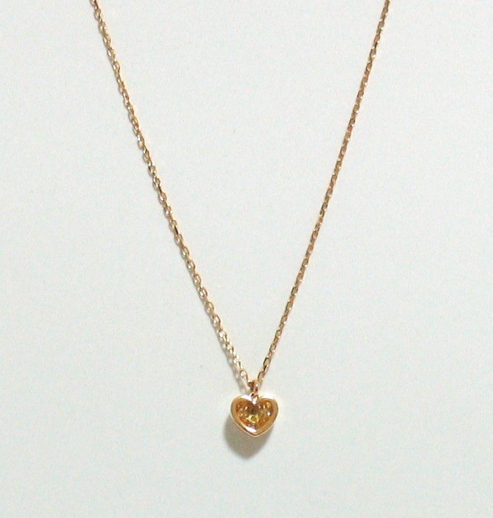 heartalive necklace k18yg/diamond(ハートアライブ ネックレス(バチカン吊り) k18イエローゴールド/ダイア)の画像