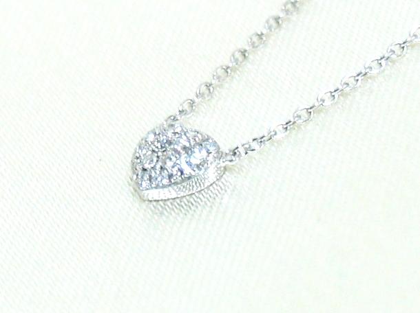 heartalive necklace k18yg/diamond(ハートアライブ ネックレス(両吊り) k18ホワイトゴールド/ダイア)の画像