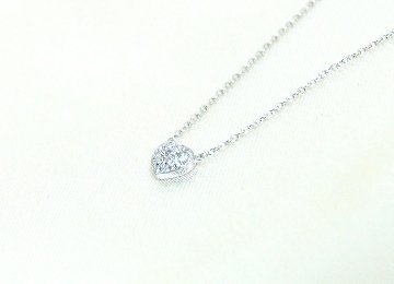 heartalive necklace k18yg/diamond(ハートアライブ ネックレス(両吊り) k18ホワイトゴールド/ダイア)の画像