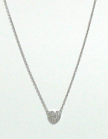 heartalive necklace k18yg/diamond(ハートアライブ ネックレス(両吊り) k18ホワイトゴールド/ダイア)の画像